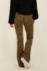 Bruine flared broek met zebra print | My Jewellery