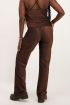 Bruine glitter straight fit broek
