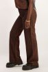 Bruine glitter straight fit broek