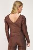 Bruine glitter top met laag uitgesneden rug | My Jewellery