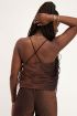 Bruine glitter top