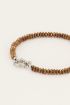 MOOD armband met bruine kralen