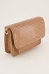 Bruine tas croco print