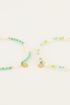 Candy armbanden set met blauwe kralen