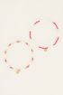 Candy armbanden set met roze kralen