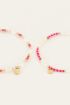Candy armbanden set met roze kralen