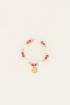 Candy ring met roze kralen