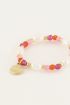 Candy ring met roze kralen