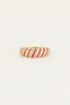 Candy roze gedraaide ring