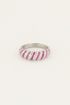 Candy roze gedraaide ring