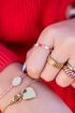 Candy ring met roze kralen | My Jewellery