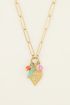 Chain necklace with heart & colourful charms | My Jewellery