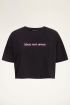 Black crop bisou T-Shirt | My Jewellery