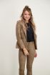 Beige suedine pantalon cheetah print, suedine pantalon