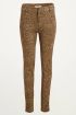 Beige suedine pantalon cheetah print, suedine pantalon
