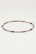 Ketting glitter & zwarte kralen, zwarte kralen ketting