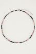 Ketting glitter & zwarte kralen, zwarte kralen ketting