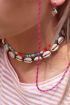 Oranje choker platte kralen, oranje choker