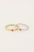 Twisted orange rhinestone cocktail ring | My Jewellery