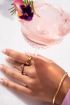 Cocktail ring met drie fuchsia stenen | My Jewellery