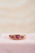 Cocktail ring met drie fuchsia stenen | My Jewellery