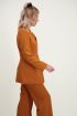 Roestkleurige blazer met riem, oversized blazer My Jewellery