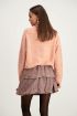 Peach oversized trui met col, peach trui
