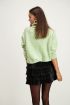 Lichtgroene oversized trui met col, coltrui