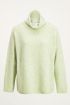Lichtgroene oversized trui met col, coltrui
