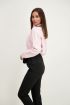 Lichtroze oversized trui met col, coltrui