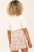 Creme top met ribstructuur & pofmouw | My Jewellery