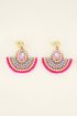 Crescent statement earrings with rhinestones | My Jewellery