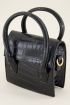 Zwart klein tasje met croco print | My Jewellery