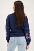 Dark blue sweatshirt with embroidery | My Jewellery