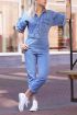 Denim jumpsuit korte mouw, denim jumpsuit