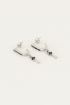 Drop earrings with key & black rhinestones | Black earrings My Jewellery