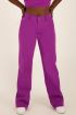 Donkerpaarse pantalon linnen look