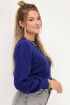 Donkerblauwe trui met ajour mouwen | My Jewellery