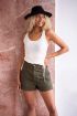 Donkergroen short met broderie | My Jewellery