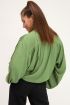 Donkergroene blouse met wijdvallende mouwen | My Jewellery
