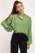 Donkergroene blouse met wijdvallende mouwen | My Jewellery