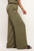 Donkergroene broek satijnen look