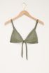 Donkergroene glimmende triangel bikini top | My Jewellery