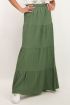 Donkergroene maxi rok met lagen | My Jewellery