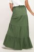 Donkergroene maxi rok met lagen | My Jewellery