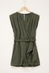Donkergroene mouwloze playsuit met overslag | My Jewellery