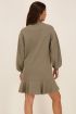 Donkergroene sweaterjurk ribstructuur | My Jewellery