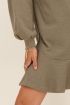 Donkergroene sweaterjurk ribstructuur | My Jewellery
