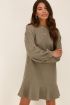 Donkergroene sweaterjurk ribstructuur | My Jewellery