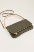 Donkergroene schoudertas met goudkleurige rits | My Jewellery